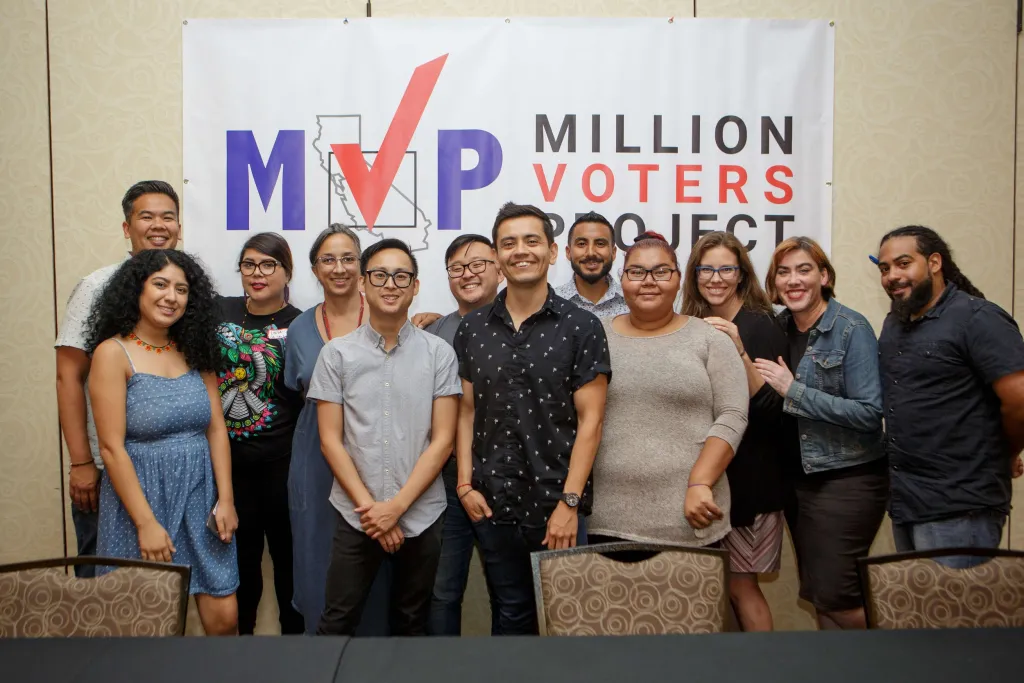 Group photo of Million Voters Project coalition and community members